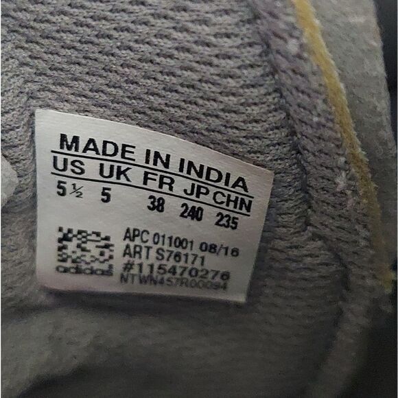 Adidas Big Kids Size 5.5 Tubular Instinct gray charcoal solid grey white S76171 - Picture 10 of 10